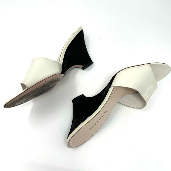 Giorgio Armani Ivory Patent Slingback Heels – Size 37.5 | Minimalist Luxury - Picture 8 of 9